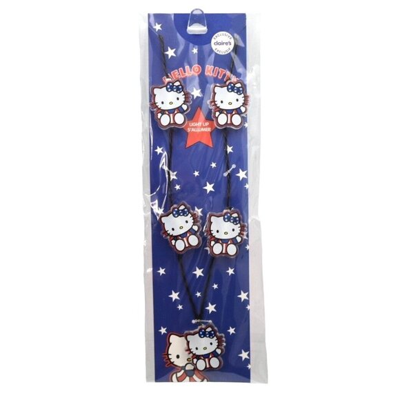 Hello Kitty Light-Up Necklace With Patriotic Design By Claires - Picture 1 of 4